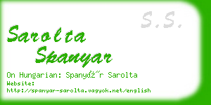 sarolta spanyar business card